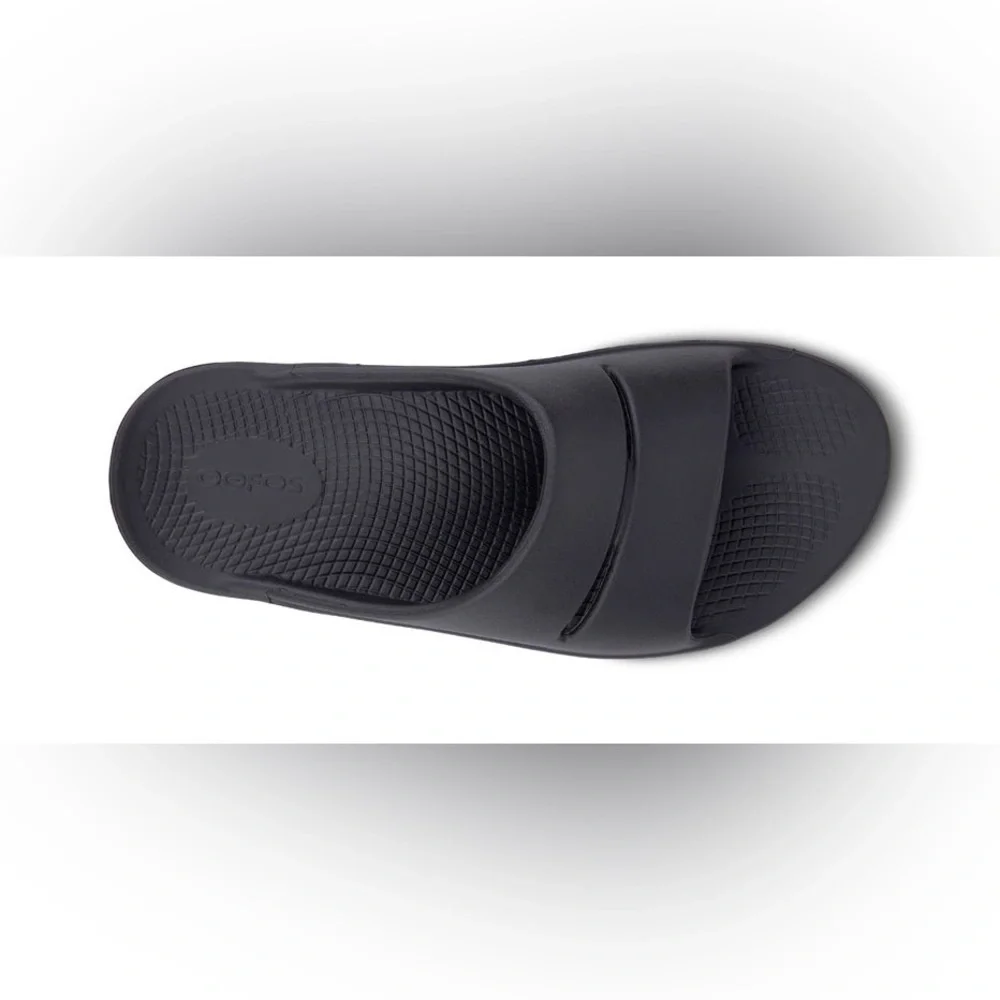 Oofos Men’s Ooahh Slide Sandal - Black Unisex Slide Women’s Sz 10/ Men’s 8